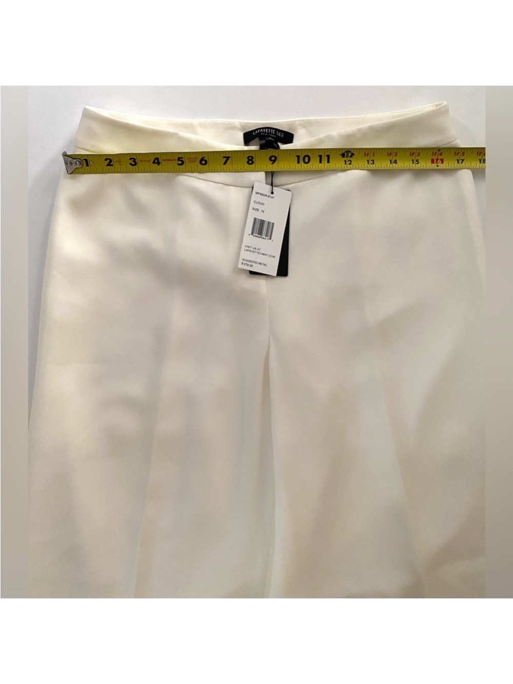 Lafayette 148 New York Women's Pants Wide Leg Dalton Trousers In Cloud size 10 - Picture 11 of 16